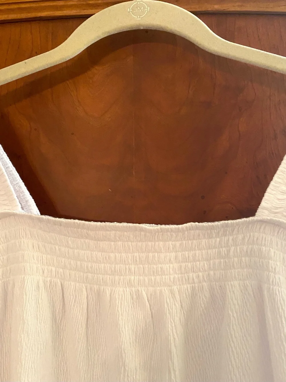 NWT LOFT Women's White Square Neck Puff Sleeve Top Size Large